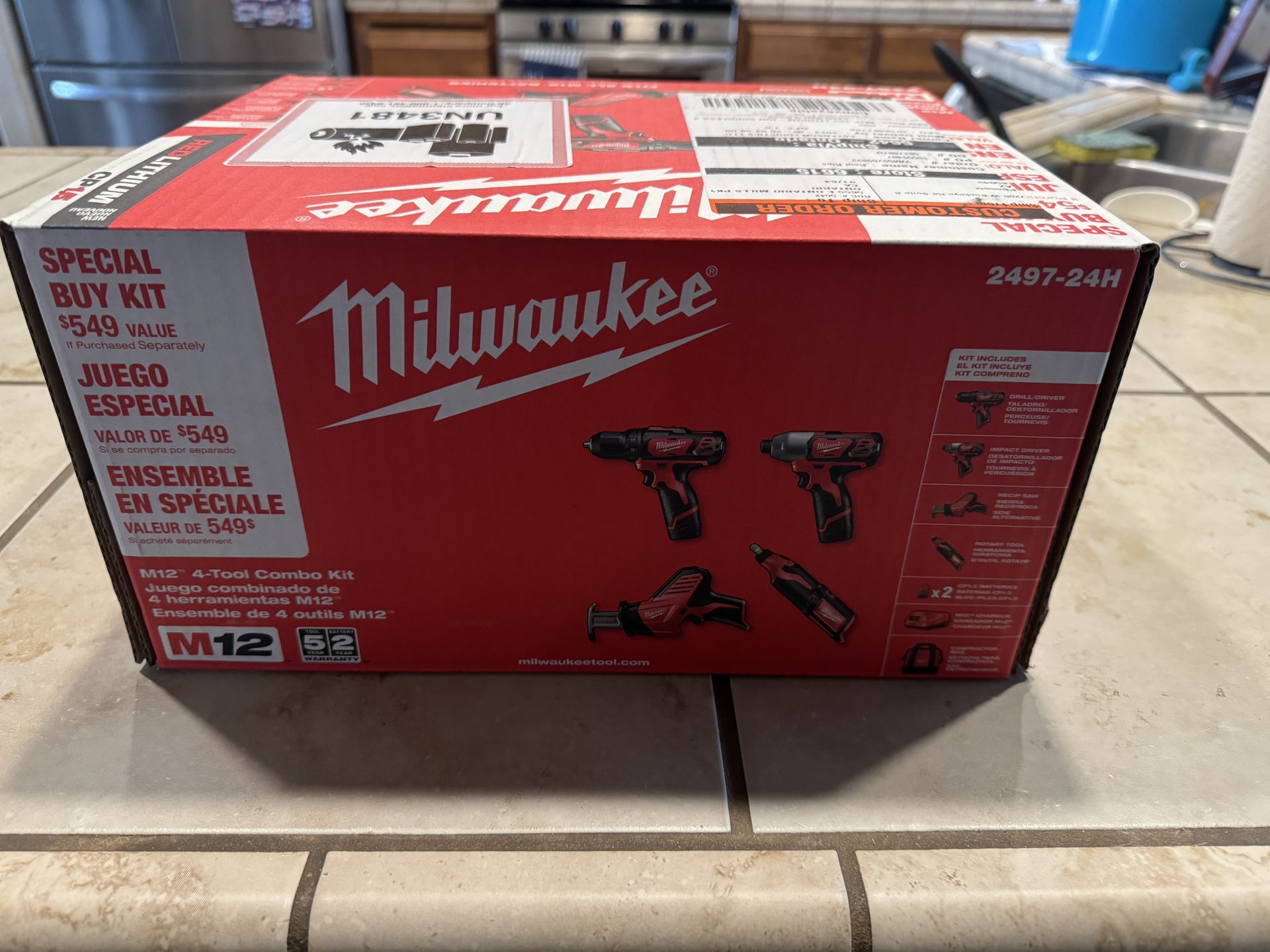 Milwaukee M12 4 Tool Combo Kit