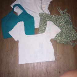 15 Girls Shirts Two Pairs Of Shorts One Pair Of Pants Small Size All For 30 Bucks