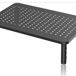 Monitor Stand, Monitor Stand Riser 3 Height Adjustable, Monitor Riser with Airflow Vents, Laptop Stand for Desk, Laptop Riser, Desk Organizer for Moni