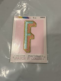 🌈 Mine 2 Design Peel & Stick Embroidered Letter Patch – “F”