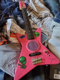 Kids guitar missing few strings & Amp
