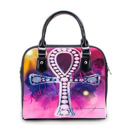 GoddessGlitz Leather Purse With Strap