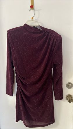 Elegant Dress Color Dark Reddish Purple Size Teen Large