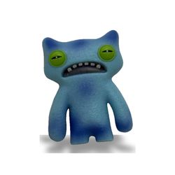 Fuggler 2.5" Blue Blotch monster mini figure with a fuzzy flocked finish