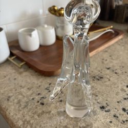 Crystal Angel Figurine Leaded Glass Paperweight Tuscany Collection 9”