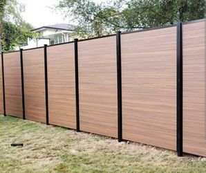 Horizonal Wpc Panel Aluminum Composite Vinyl Fence Gate 