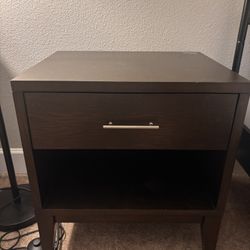 2x West Elm End Tables, Dark Brown