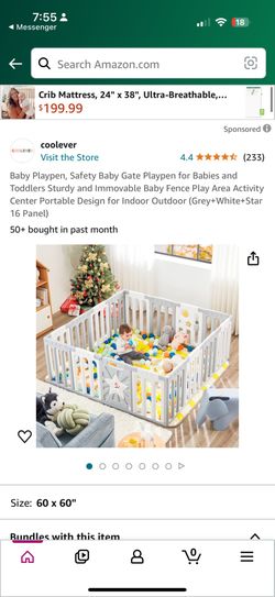 Baby Playpen, Safety Baby Gate Playpen for Babies and Toddlers Sturdy and Immovable Baby Fence Play Area Activity Center Portable Design for Indoor Ou