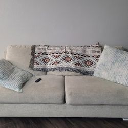 beige pullout sofa