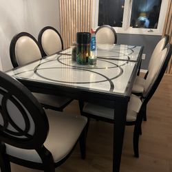 6 piece dining room table with chairs 