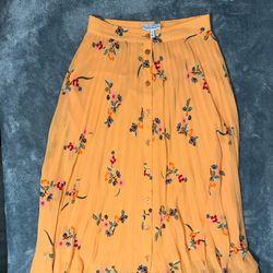 & Other Stories Floral Midi Skirt