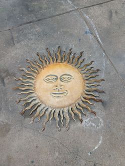 29" Metal Sun Wall Hanging Decor Garden