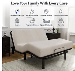 Adjustable Queens size bed frame base (only)