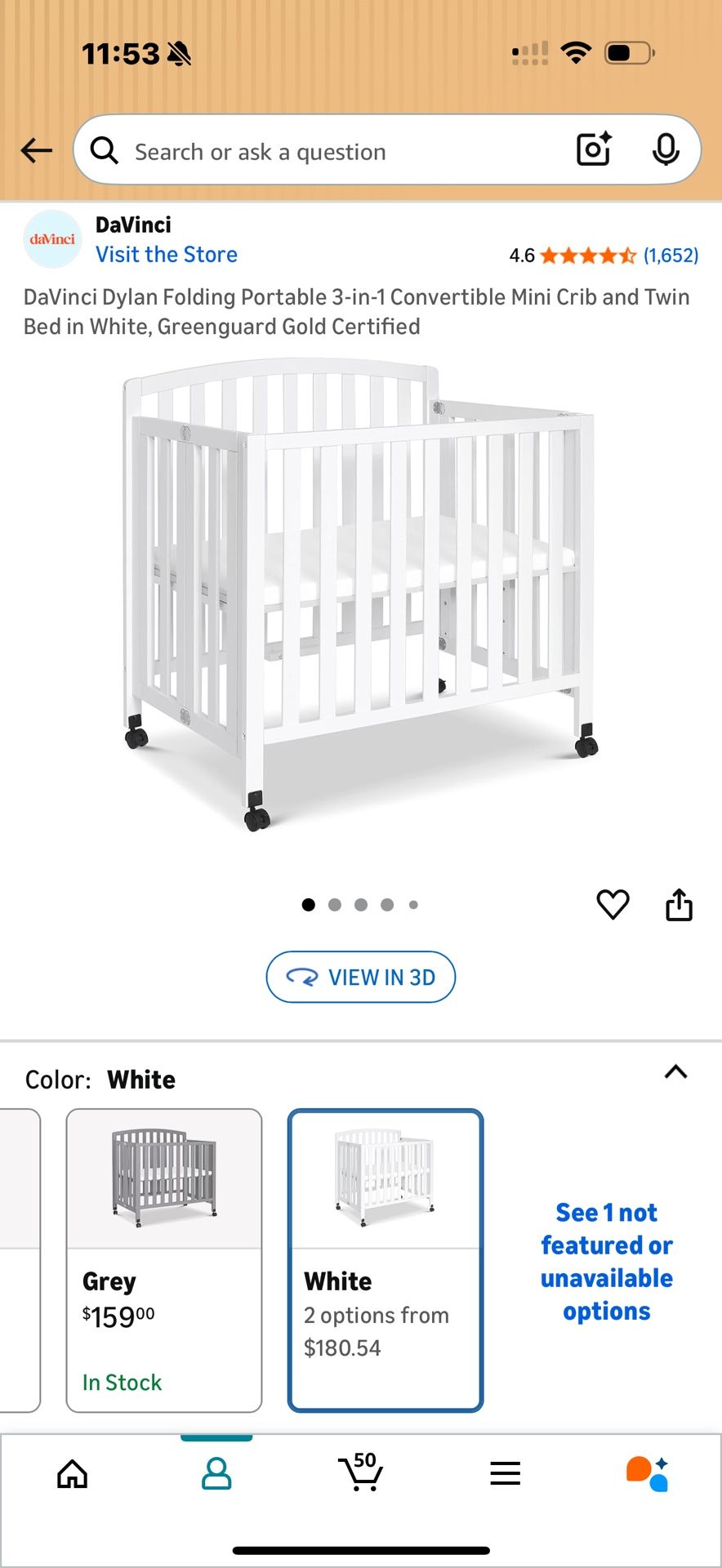 Foldable mini Crib (travel Friendly)