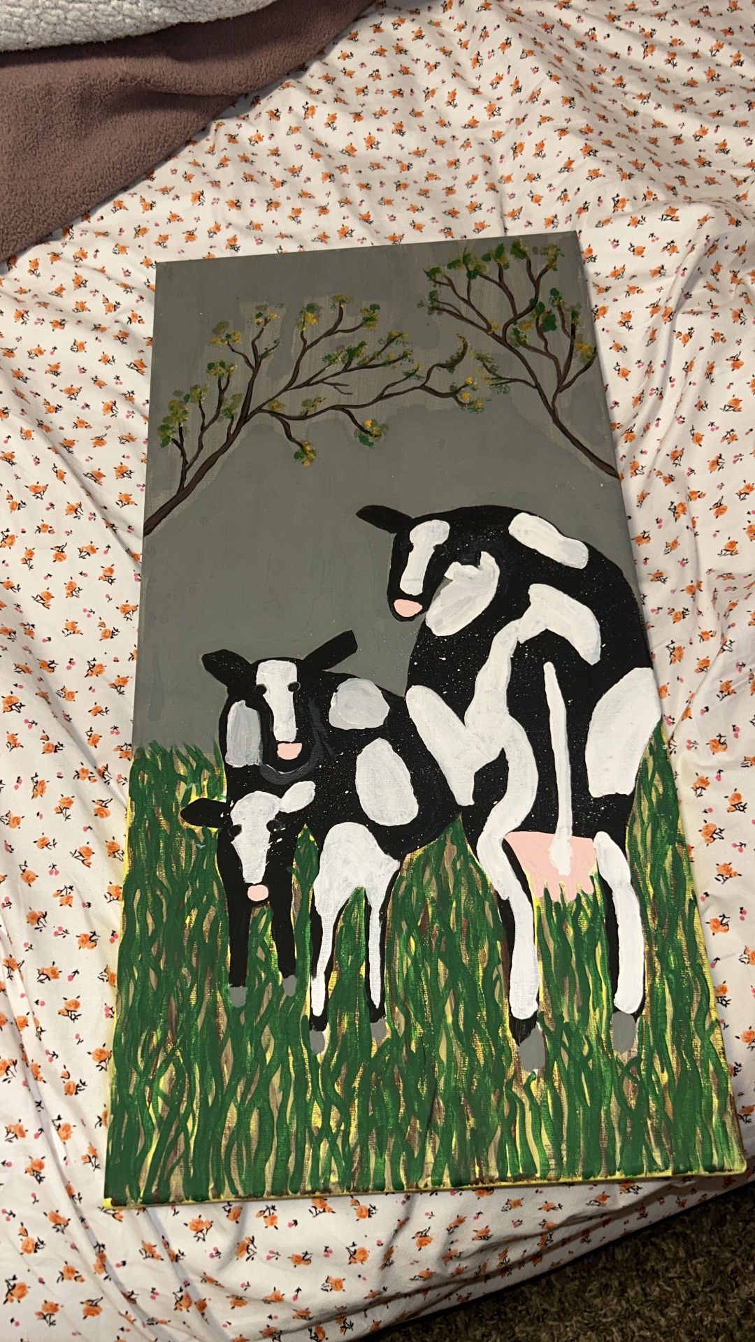 Cow Panting Wall Decor
