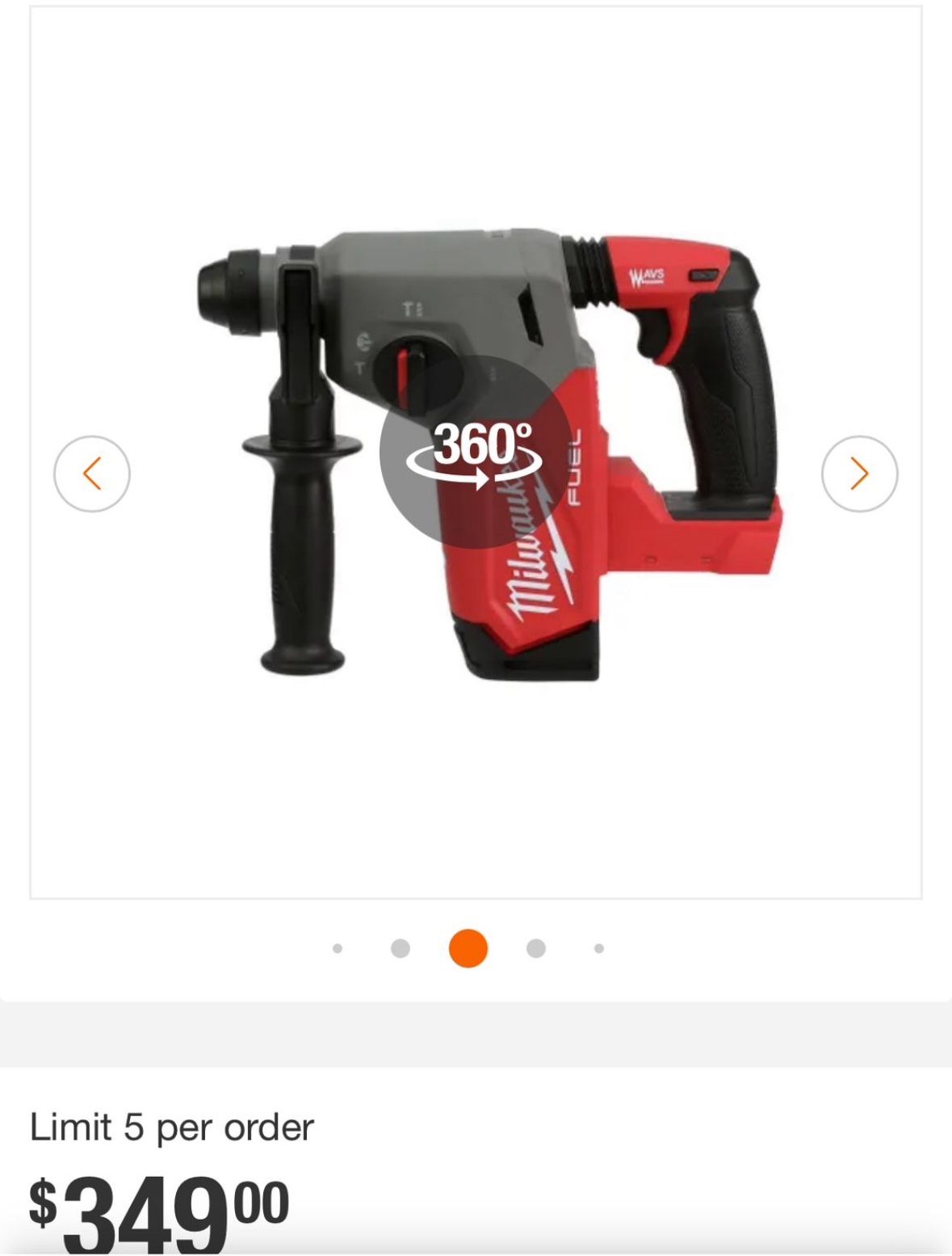 Milwaukee M18 fuel rotary hammer