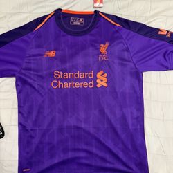 MO SALAH LIVERPOOL 2018/2019 AWAY JERSEY NEW BALANCE LFC PURPLE XXL