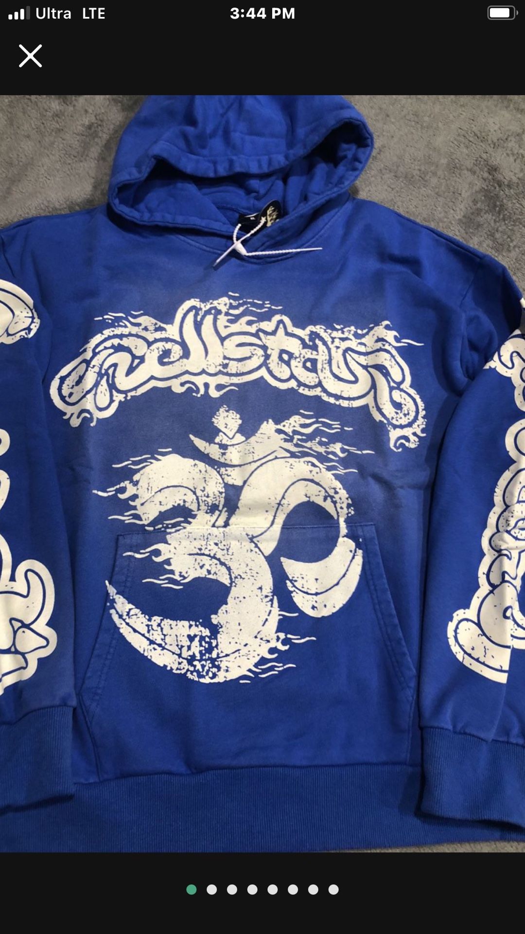 Blue Hellstar Hoodie.     S,m,l,xl