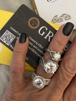 Size 7 Moissanite Diamond Rings 