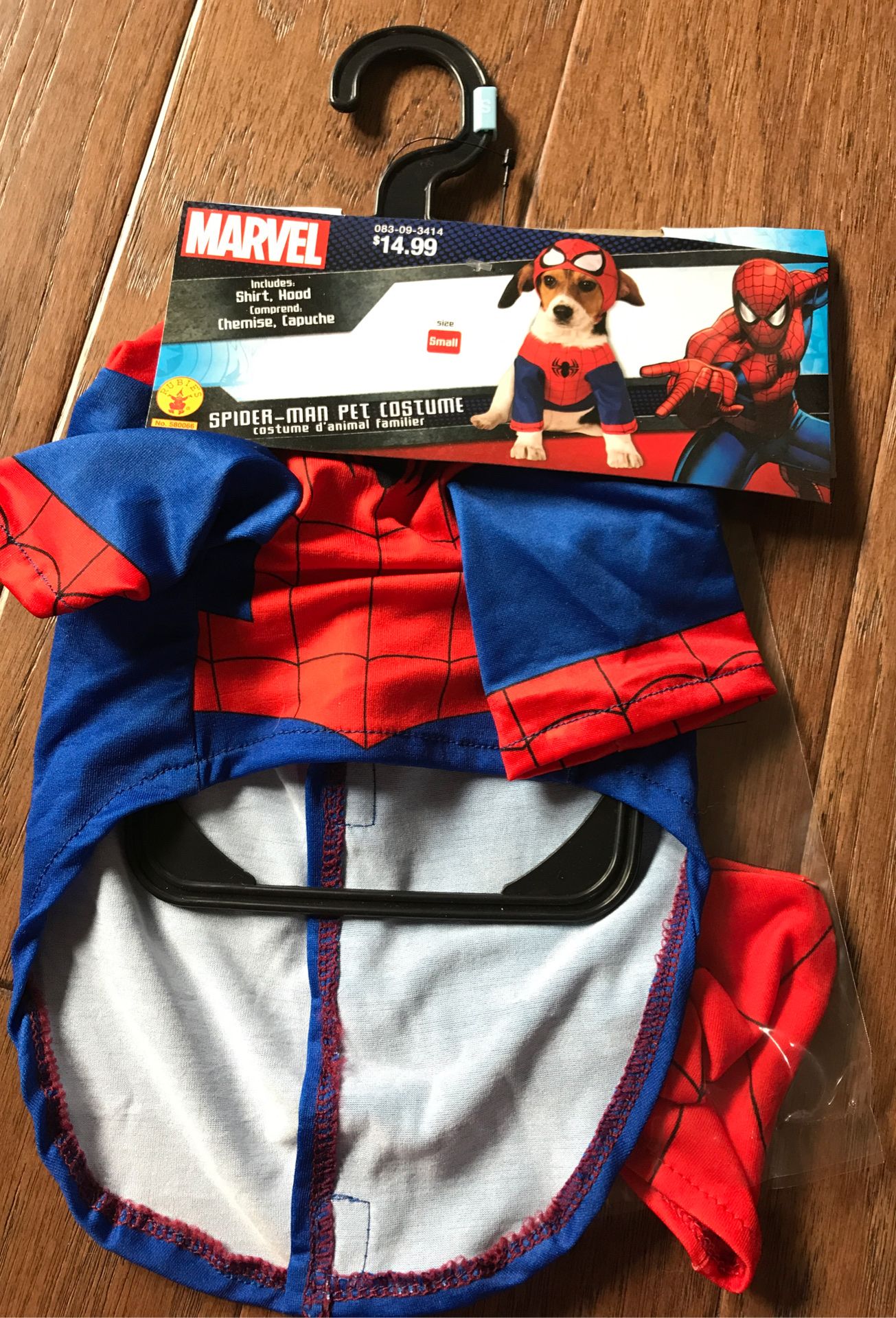 Pet dog costume spiderman