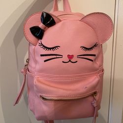 Pink Cat Backpack 