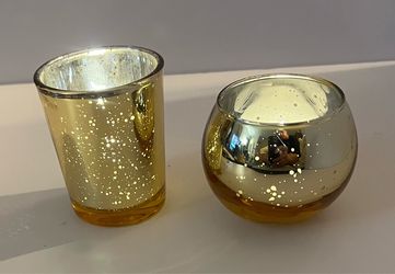 Gold Votive Candle Holders 12Pcs
