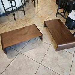 Lovesac table accessory like new in Dark Walnut set of 2