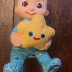 $30 New CoComelon Peek-A-Boo JJ 10" feature plush toy.  It plays the "Peek-a-Boo" song and features 17 different sounds and phrases.  