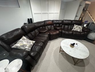 Curved Leather couch