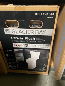 Glacier Bay Power Flush 2-Piece Toilet White