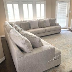 L Shaped Modular Large Scale Sectional Couch With Reversible Cushions ⭐$39 Down Payment with Financing ⭐ 90 Days same as cash