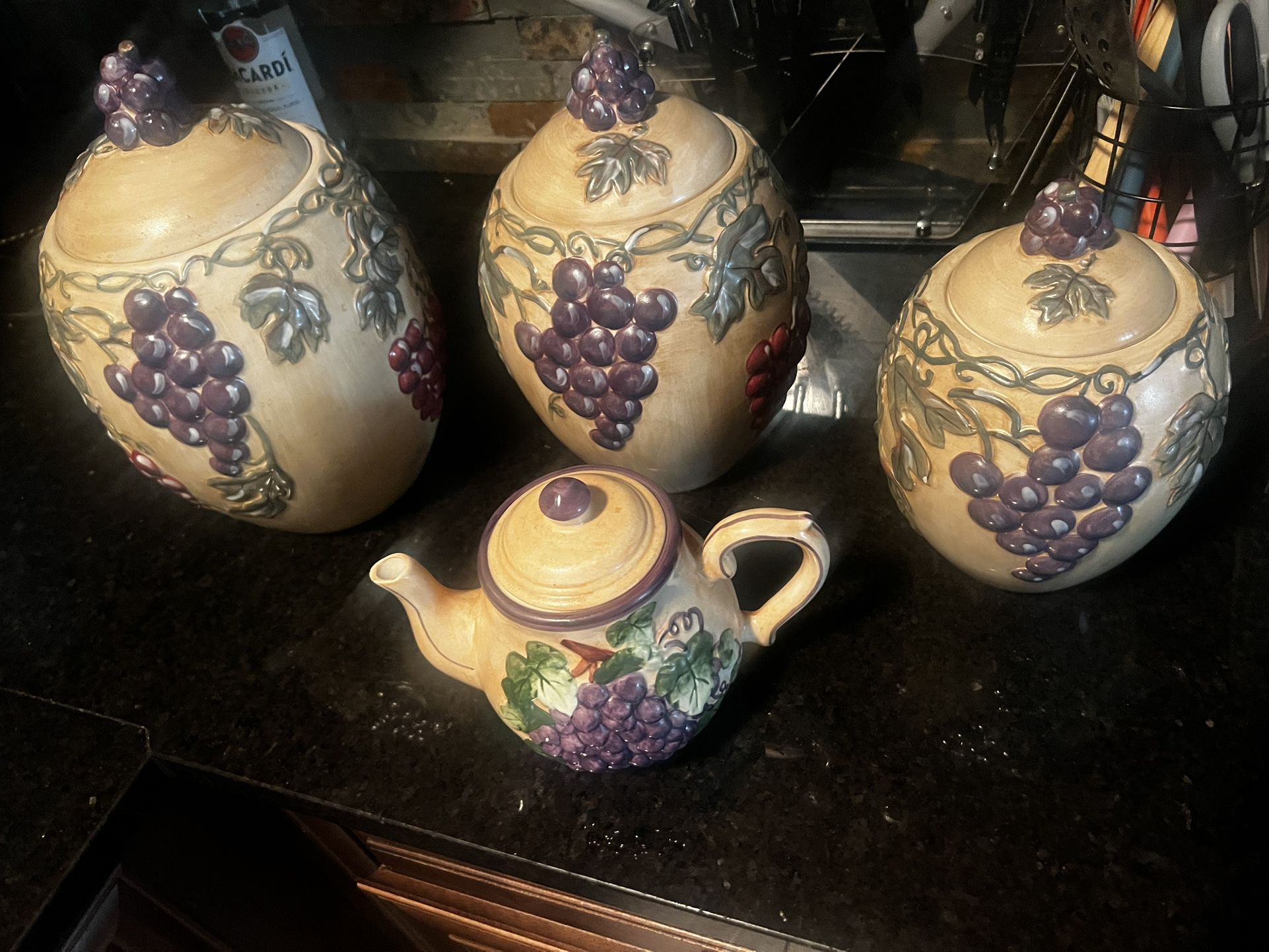 vintage  hand printed fruit jars 