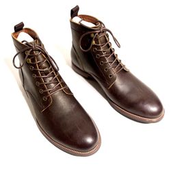 New Vince Camuto Lannie Men's Brown Leather Boots Mens US Size 10.5