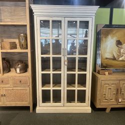 Bookcase: C-199 White Rustic Solid Pine Wood Bookcase SKU 1ZE215