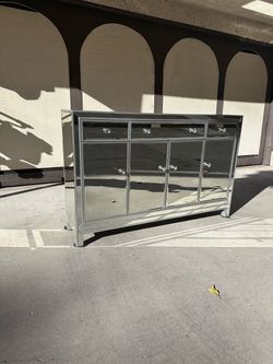 Mirrored Sideboard Cabinet with Drawers