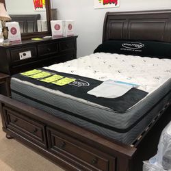 Solid Wood Storage Bedroom Set