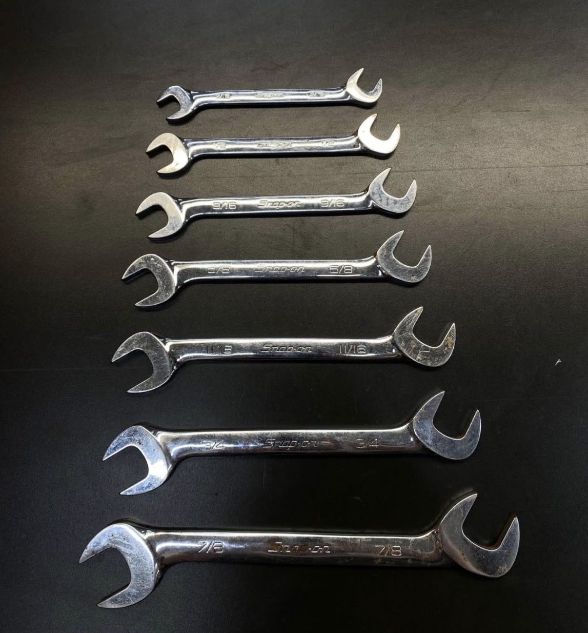 Snap-On SAE Four Way Angle Head 7pc Wrench Set $120 OBO