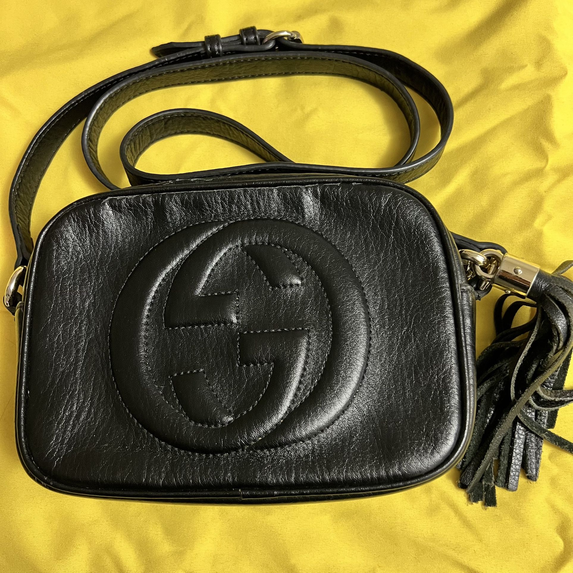 Gucci Soho Leather Crossbody Bag Black