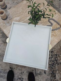 White Ottoman Tray