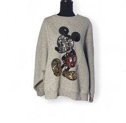 Disney x Forever 21 Mickey Mouse Sequin Pullover Sweatshirt Womens plus Size 0X