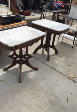 Victorian marble top tables
