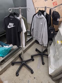 Commercial Chrome Clothing Display Racks – 2 Available –