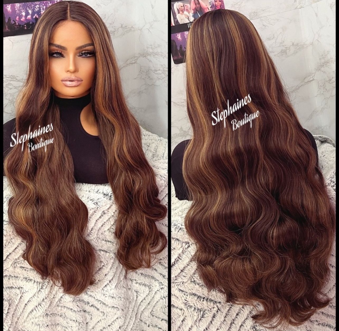 Human Hair Blended Lace Front Wig 