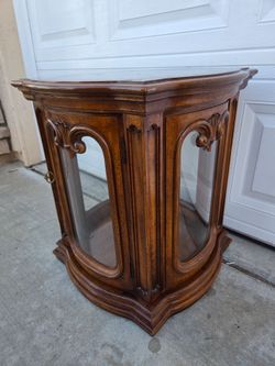 Lighted Display antique table
