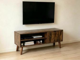 Mid-Century Modern Wood TV Stand Console and side Table