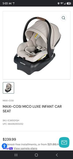 Maxi cosi infent car seat