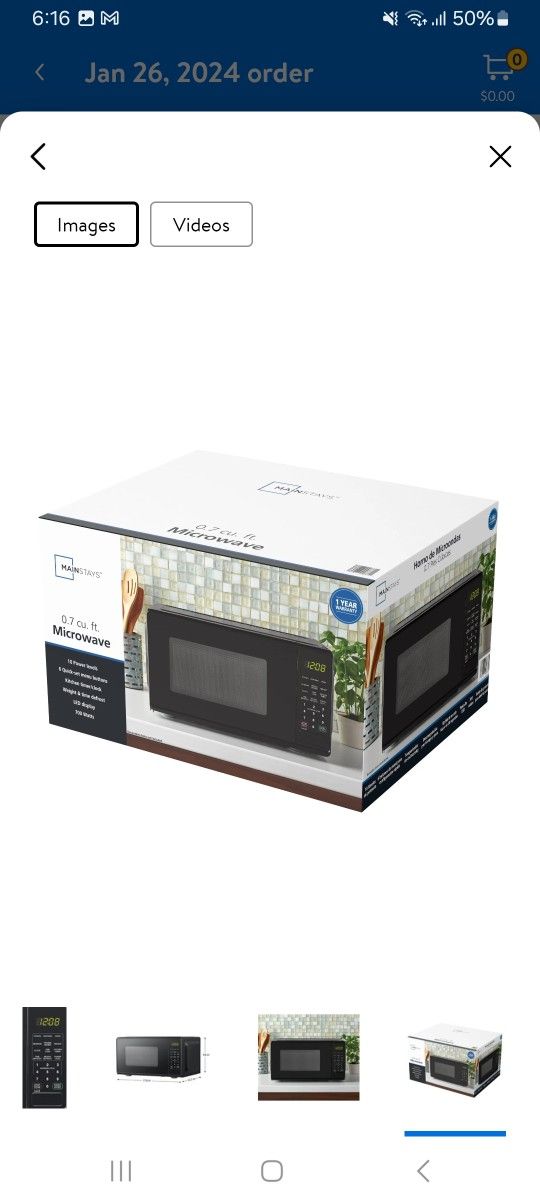 Mainstays Black Microwave