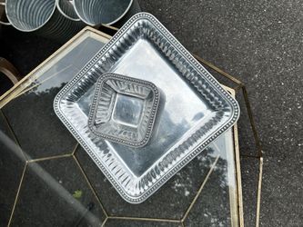 Silver Tray & Bowl Set