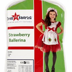 🍓 Strawberry Ballerina Costume – Girls Size XL (14-16) – Complete Costume Set