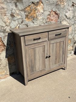 New Gray Wood Sideboard Cabinet with Drawers